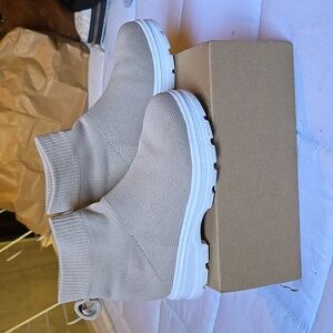 Kids Breathable High Top Boots with Socks